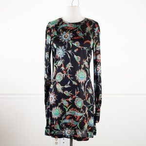 Nieves Lavi floral silk shift dress Anthropologie